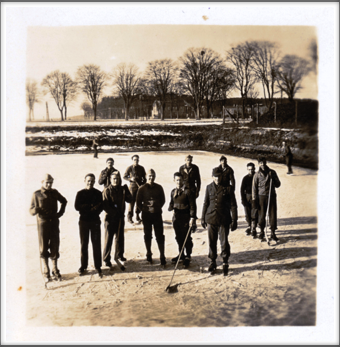 Ice Hockey Team
l-r:  William Burghardt, 5th one in.  Please help us identify other skaters.